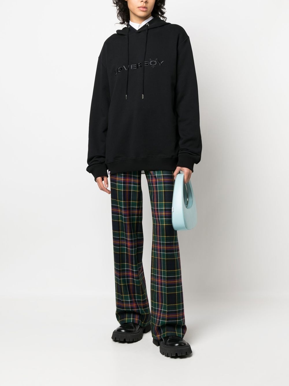 logo-embroidered hoodie - 3