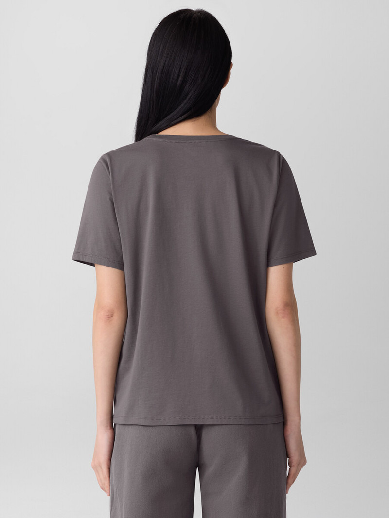 Organic Pima Cotton Jersey Round Neck Tee 4