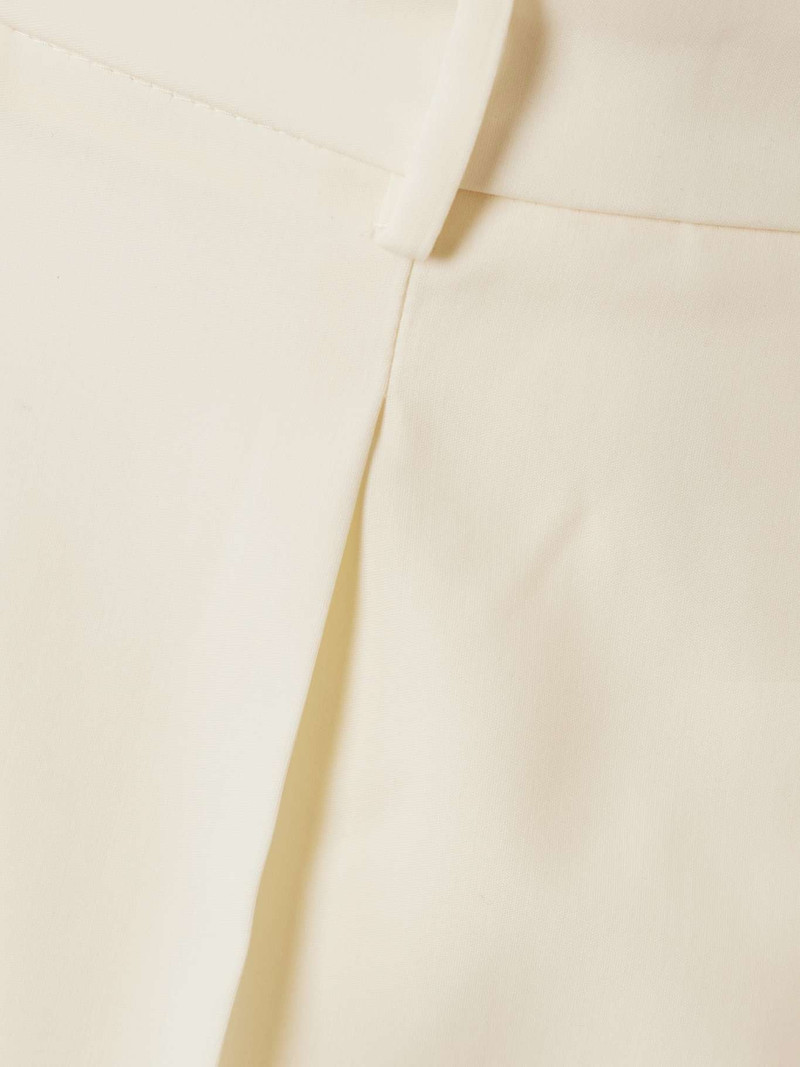 Pleated wool and silk-blend cady straight-leg pants 4