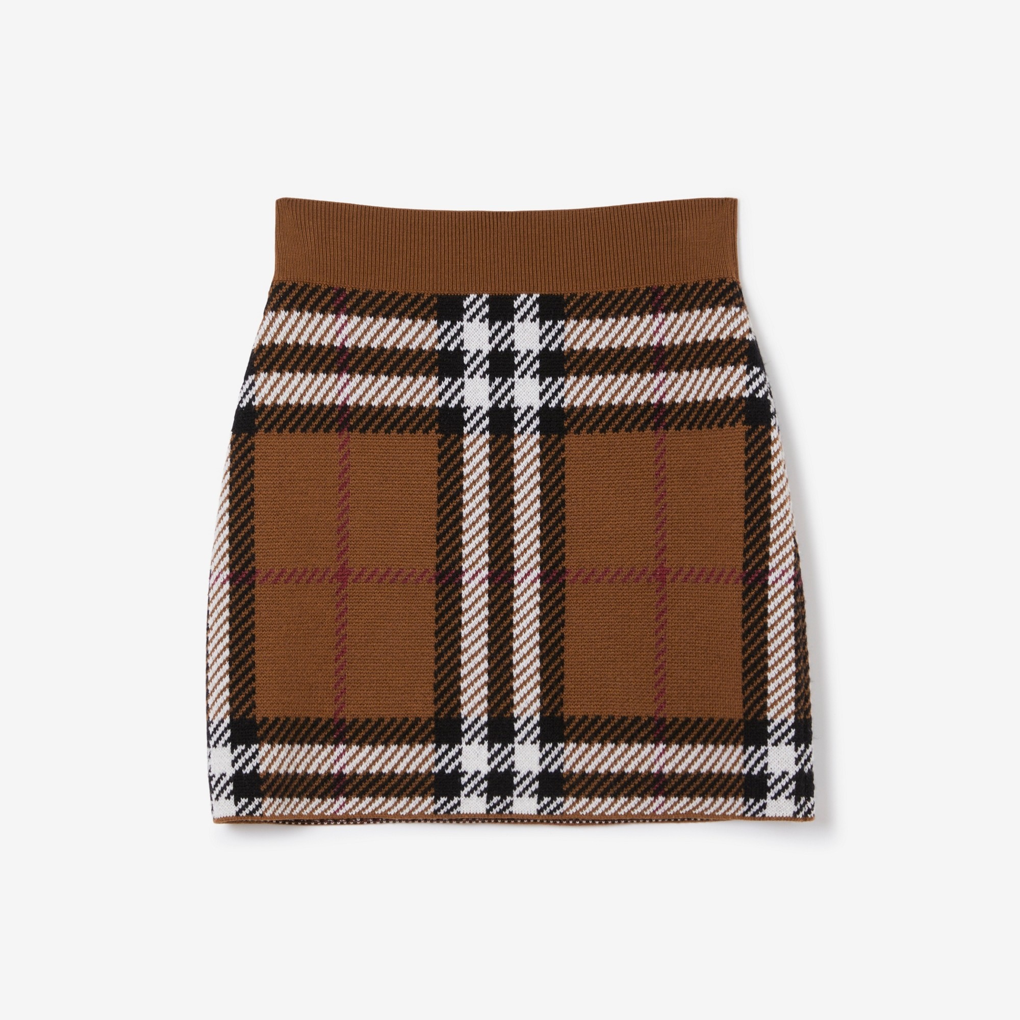 Check Wool Jacquard Mini Skirt - 1