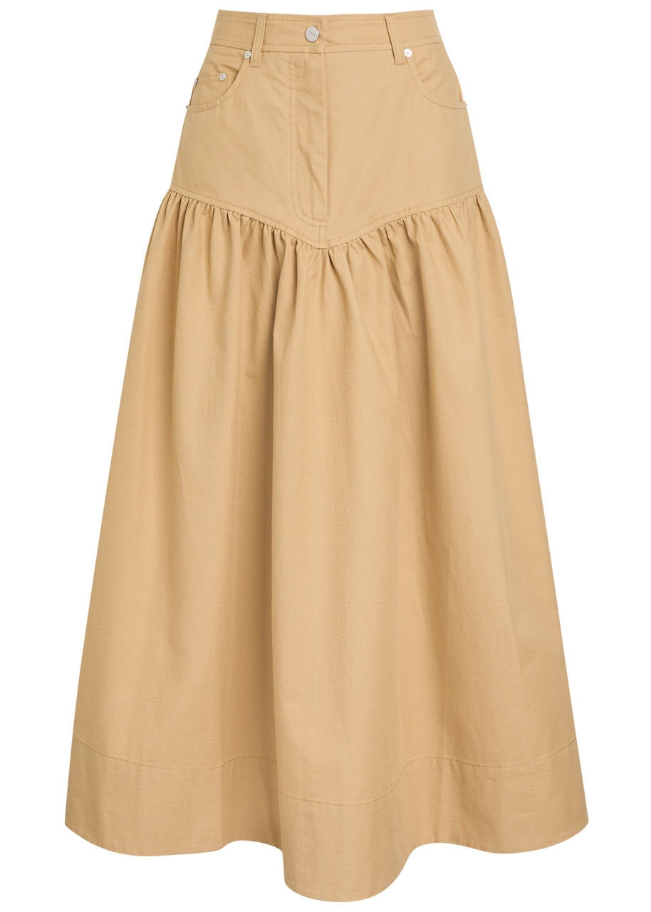 Ganni Suiting Cotton-blend Maxi Skirt - 1