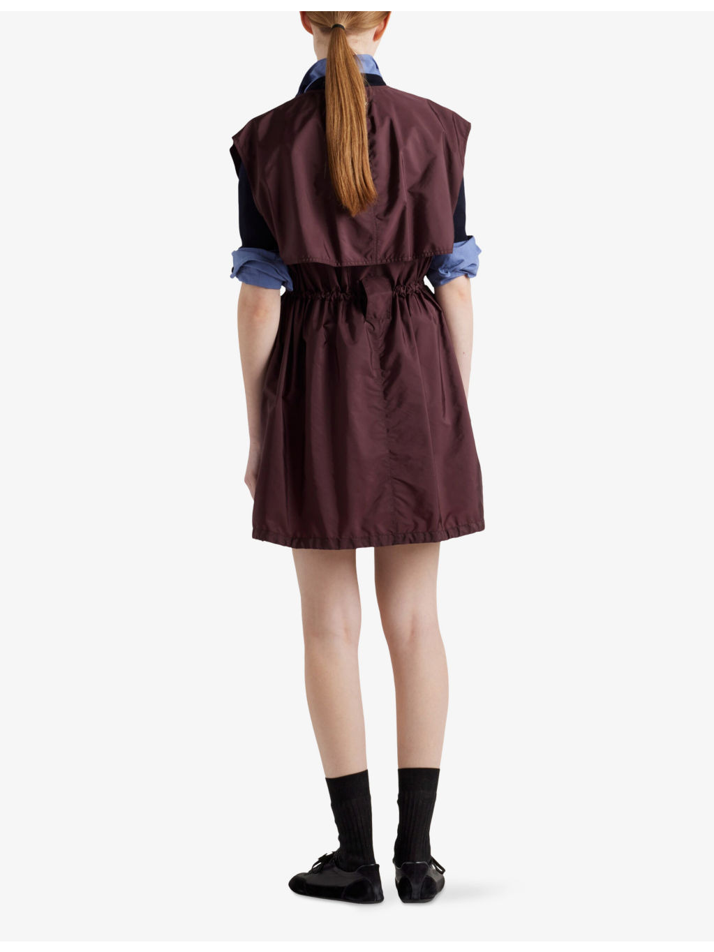 Triangle-Logo Re-Nylon Mini Dress - 4