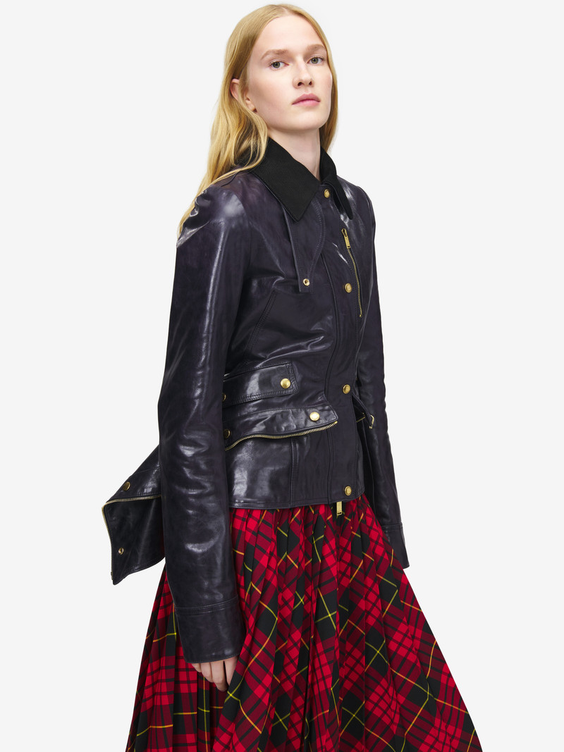 Alexander McQueen Leather Kickback Jacket outlook