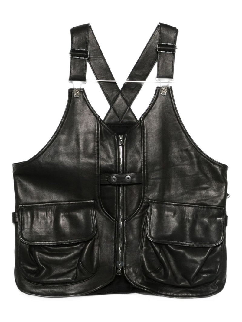 pocketed leather waistcoat 1