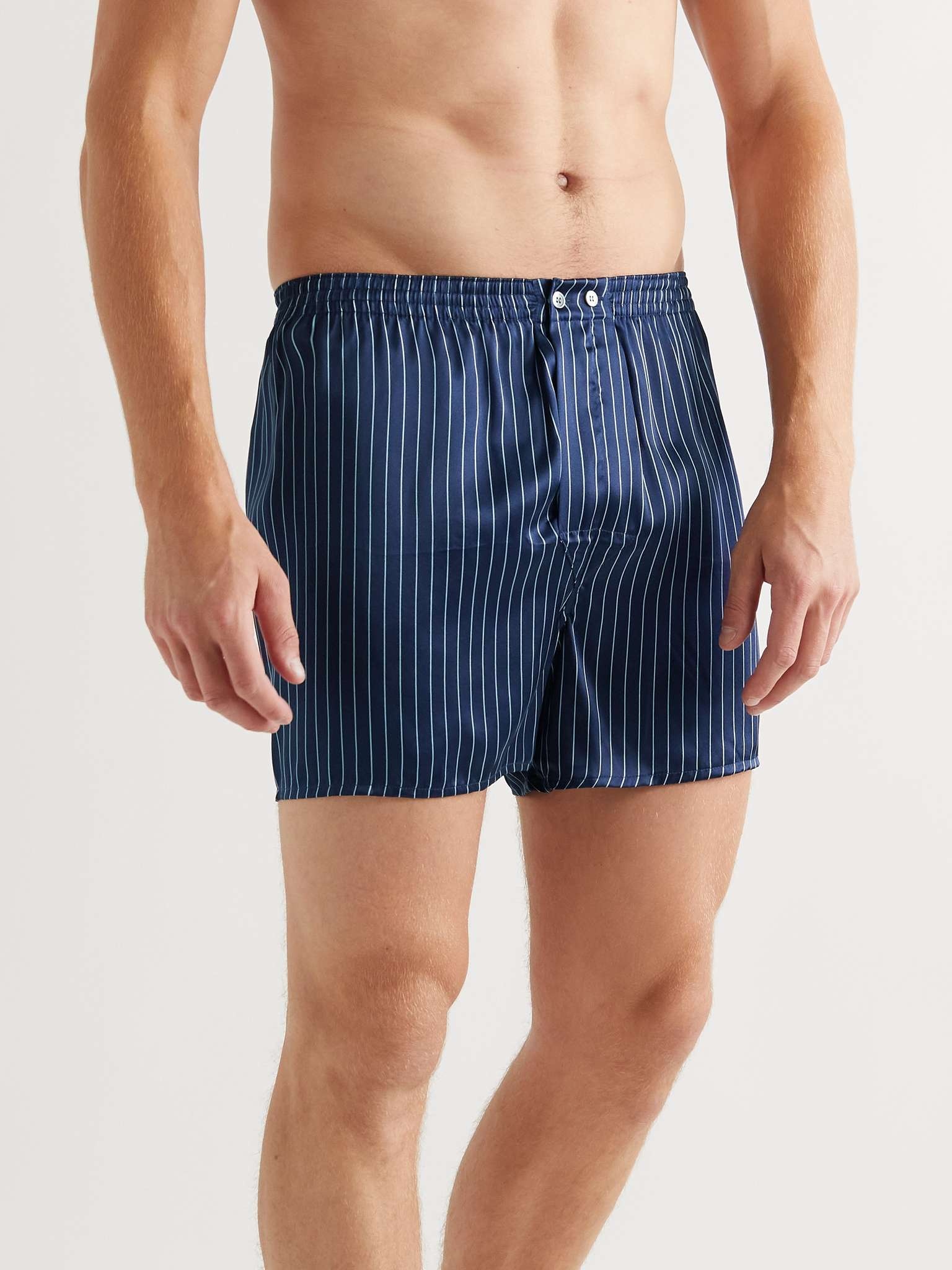 Striped Silk Boxer Shorts - 2