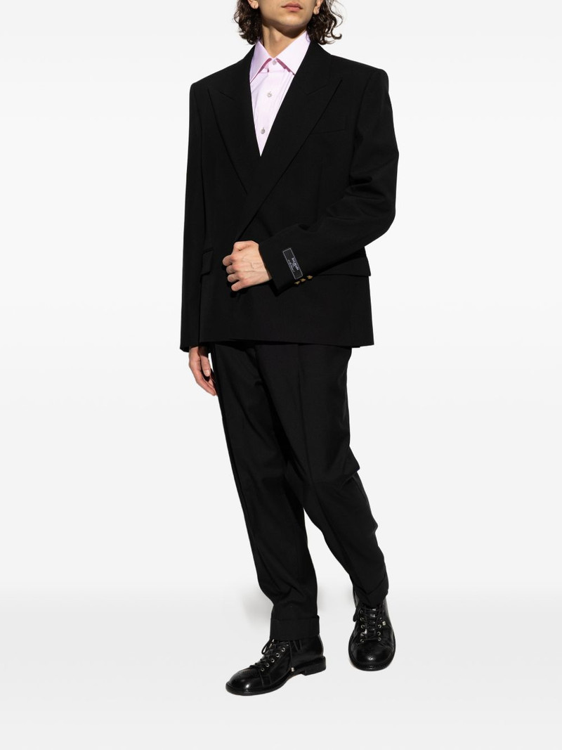 Balmain lion-button double-breasted jacket outlook