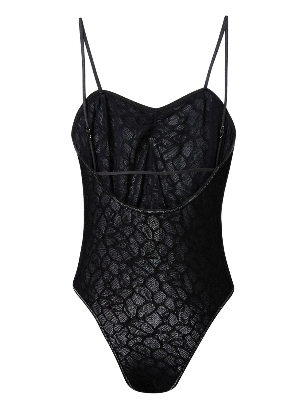 lace-textured bodysuit - 2