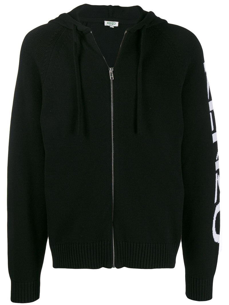 intarsia knit logo hoodie 1
