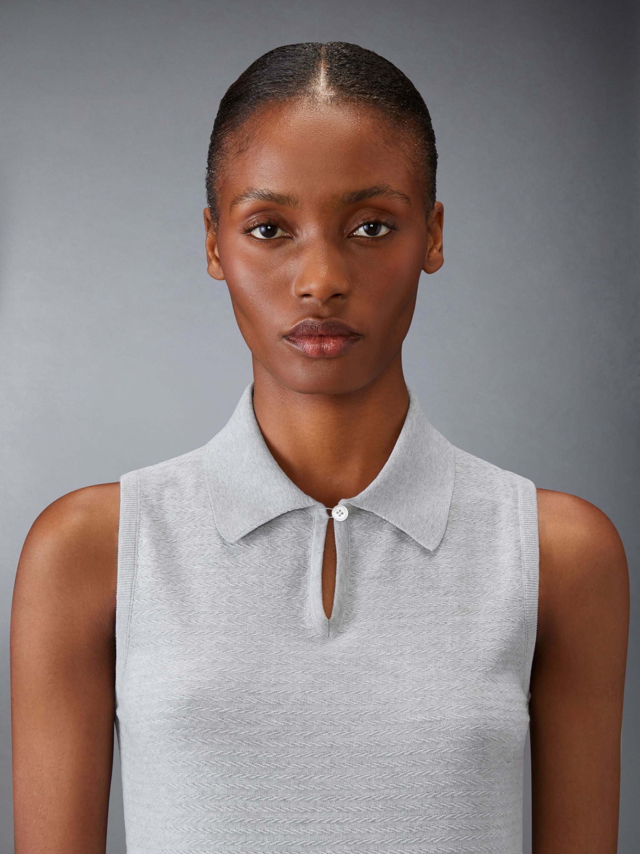 COTTON SILK KEYHOLE POLO - 4