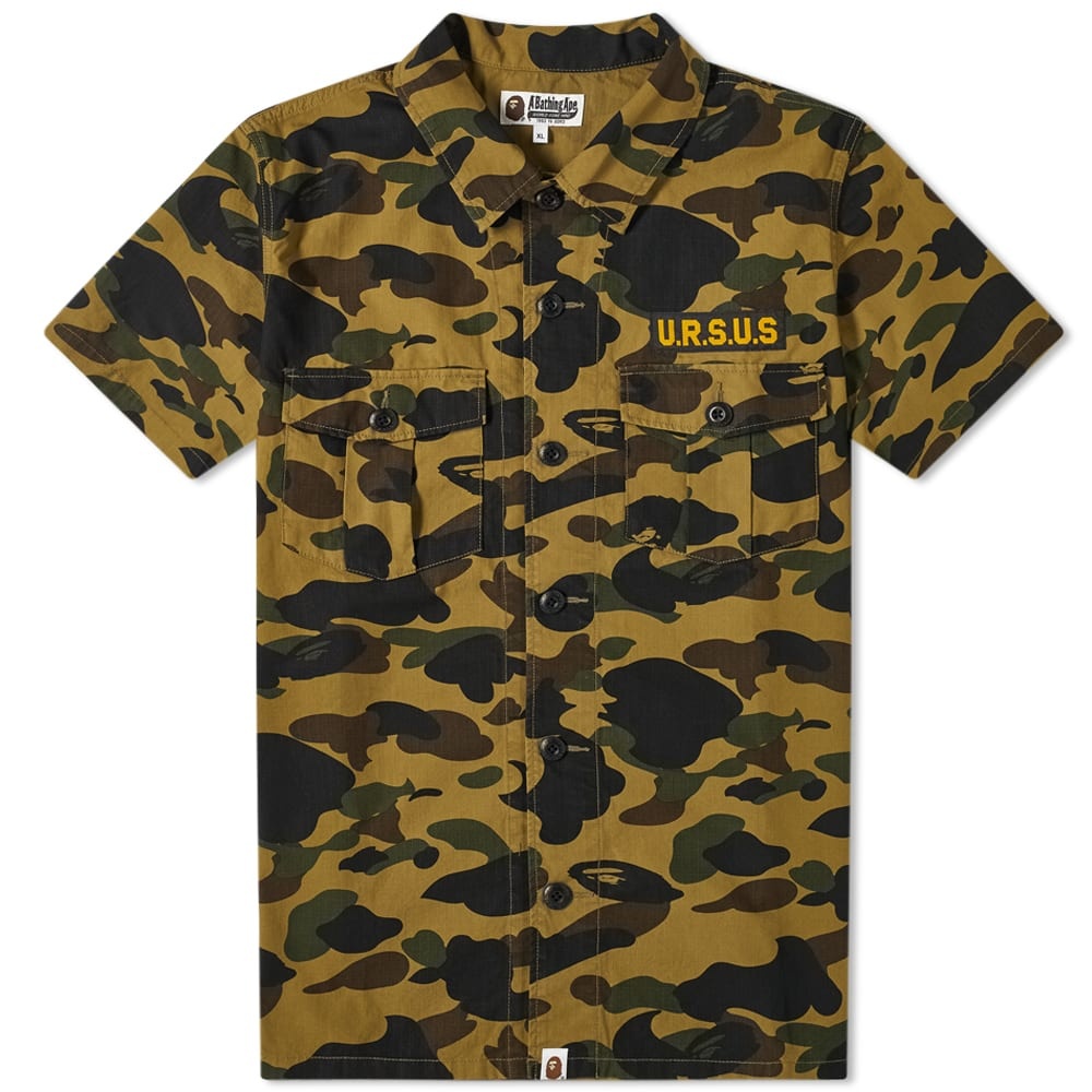 A Bathing Ape Short Sleeve 1st Camo U.R.S.U.S. Shirt - 1