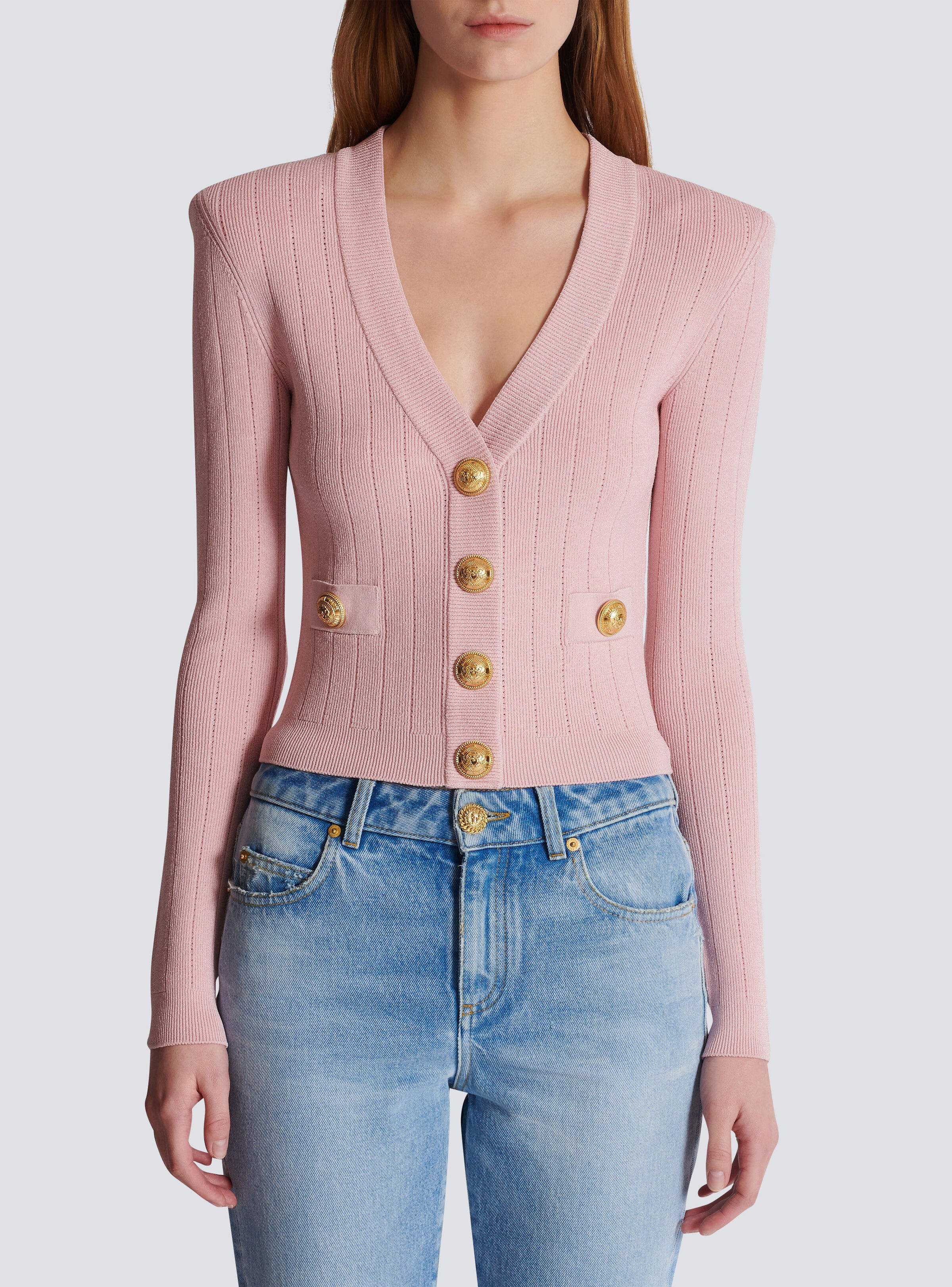 Cropped knit cardigan - 5