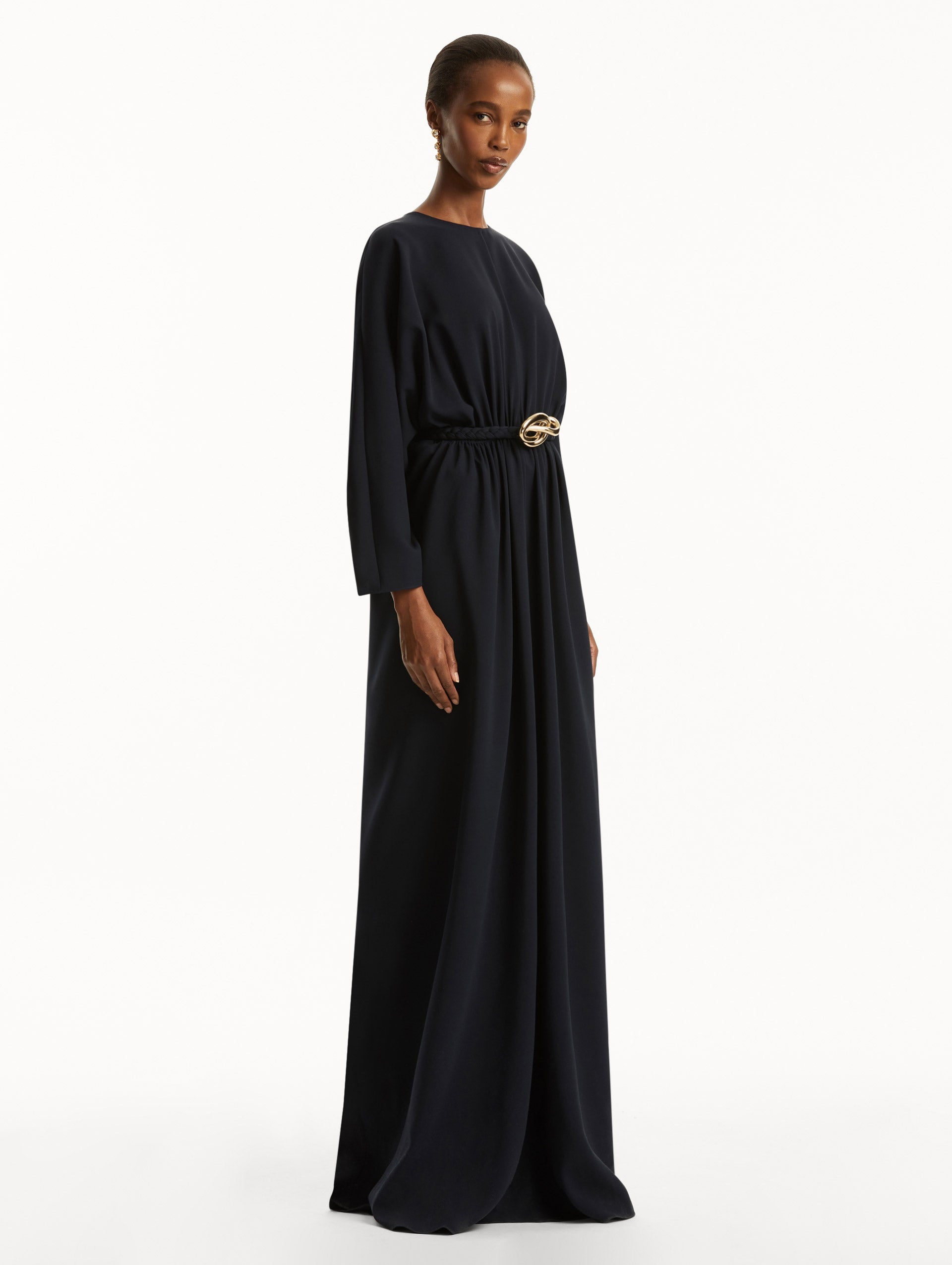 KNOTTED BELT GEORGETTE CAFTAN - 4