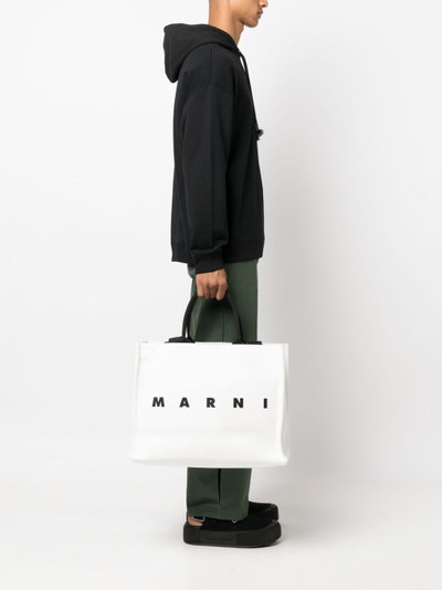 Marni East-West logo-print tote bag outlook