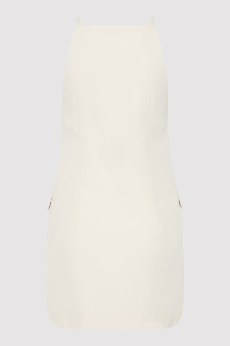 ST. AGNI Hybrid Tailored Mini Dress - Off White outlook