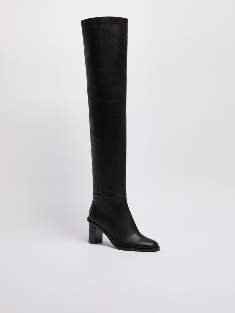 Max Mara CUISSARD80 Leather thigh-high boots outlook
