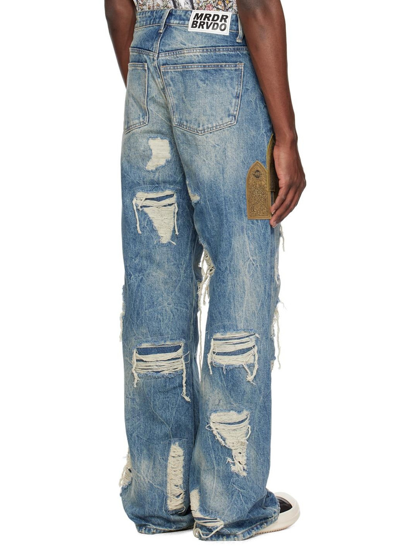 Blue Side Patch Relaxation Jeans 3