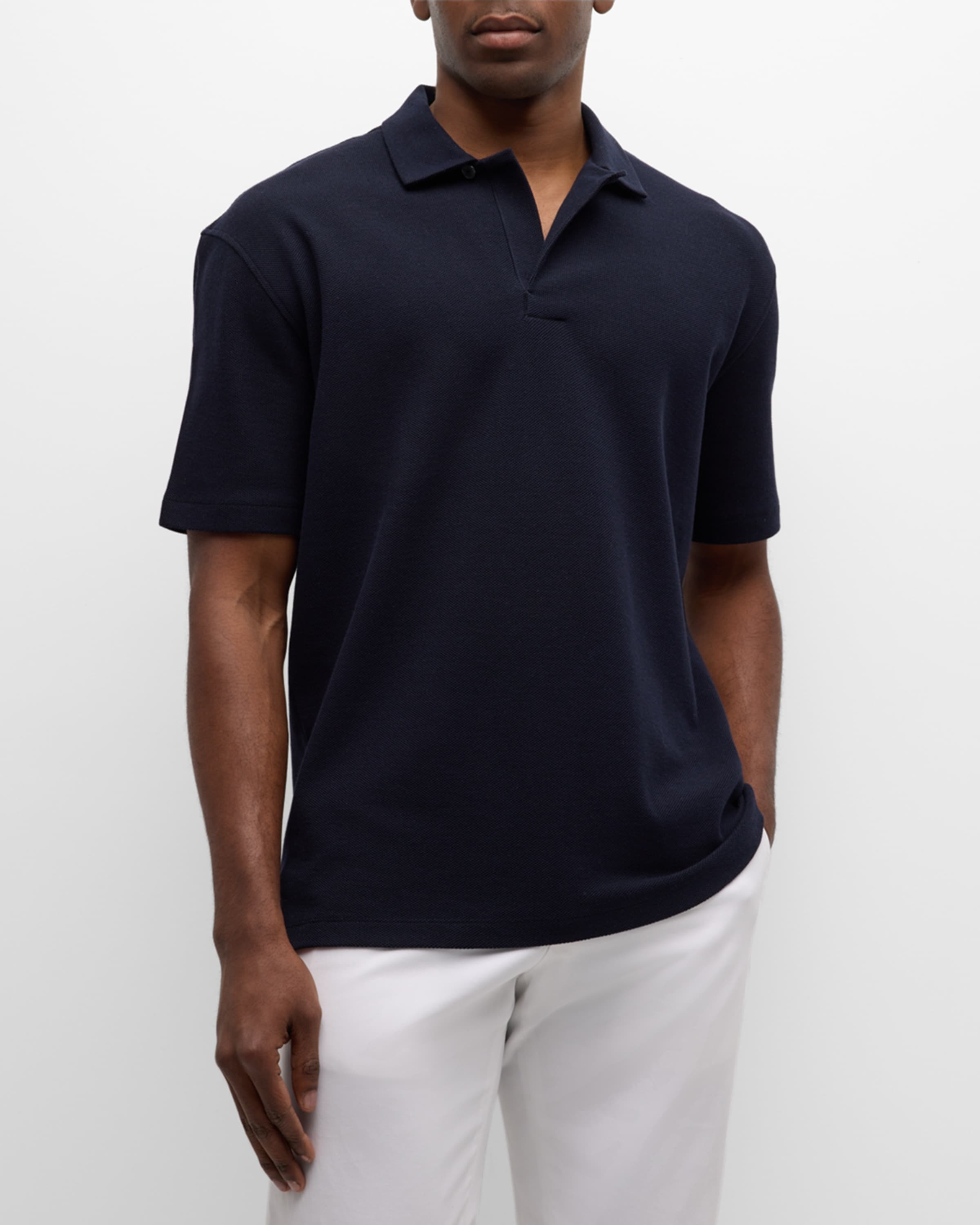 Men's Cotton Honeycomb Polo Shirt - 2