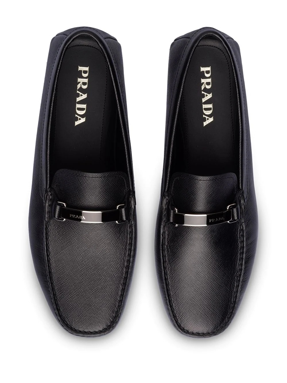 logo plaque loafers - 4