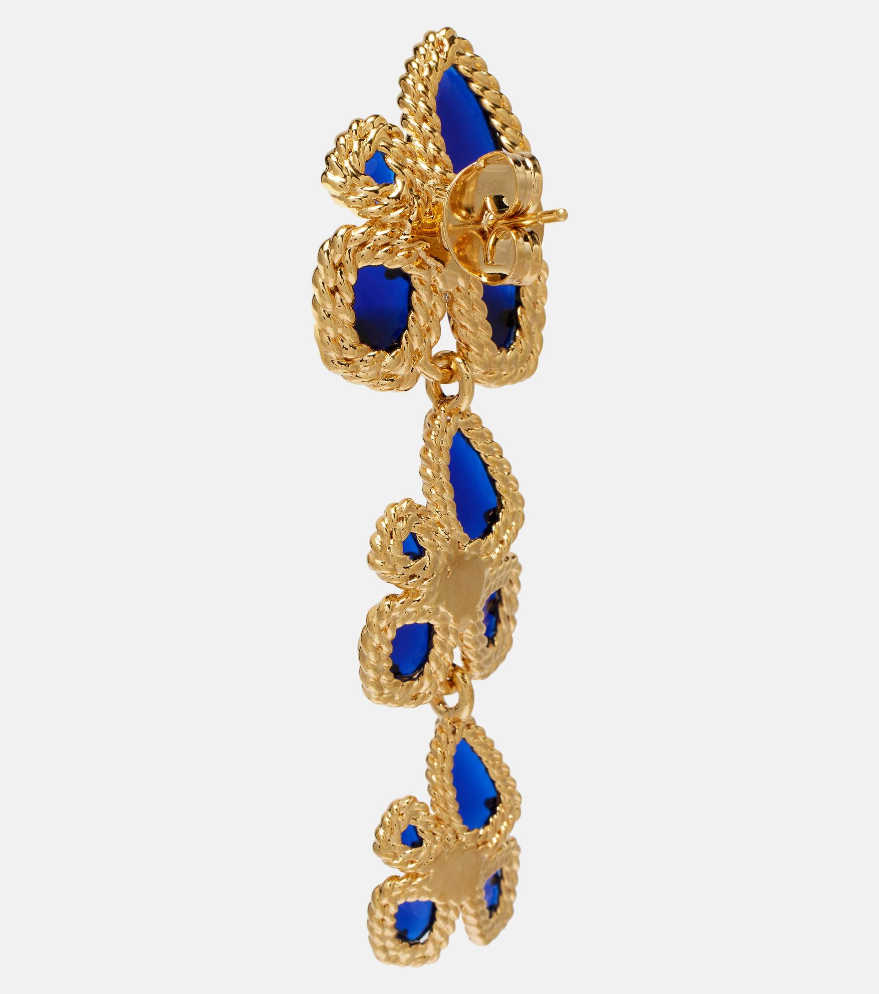 Bloom Large embellished drop earrings - 5
