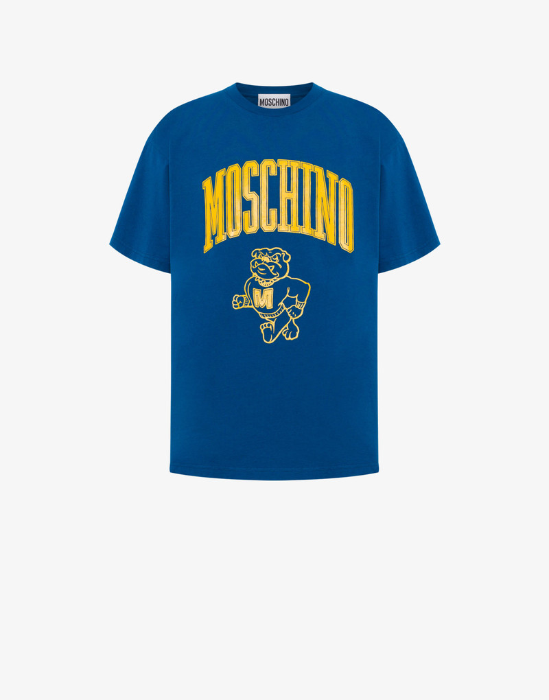 MOSCHINO VARSITY COTTON JERSEY T-SHIRT 1