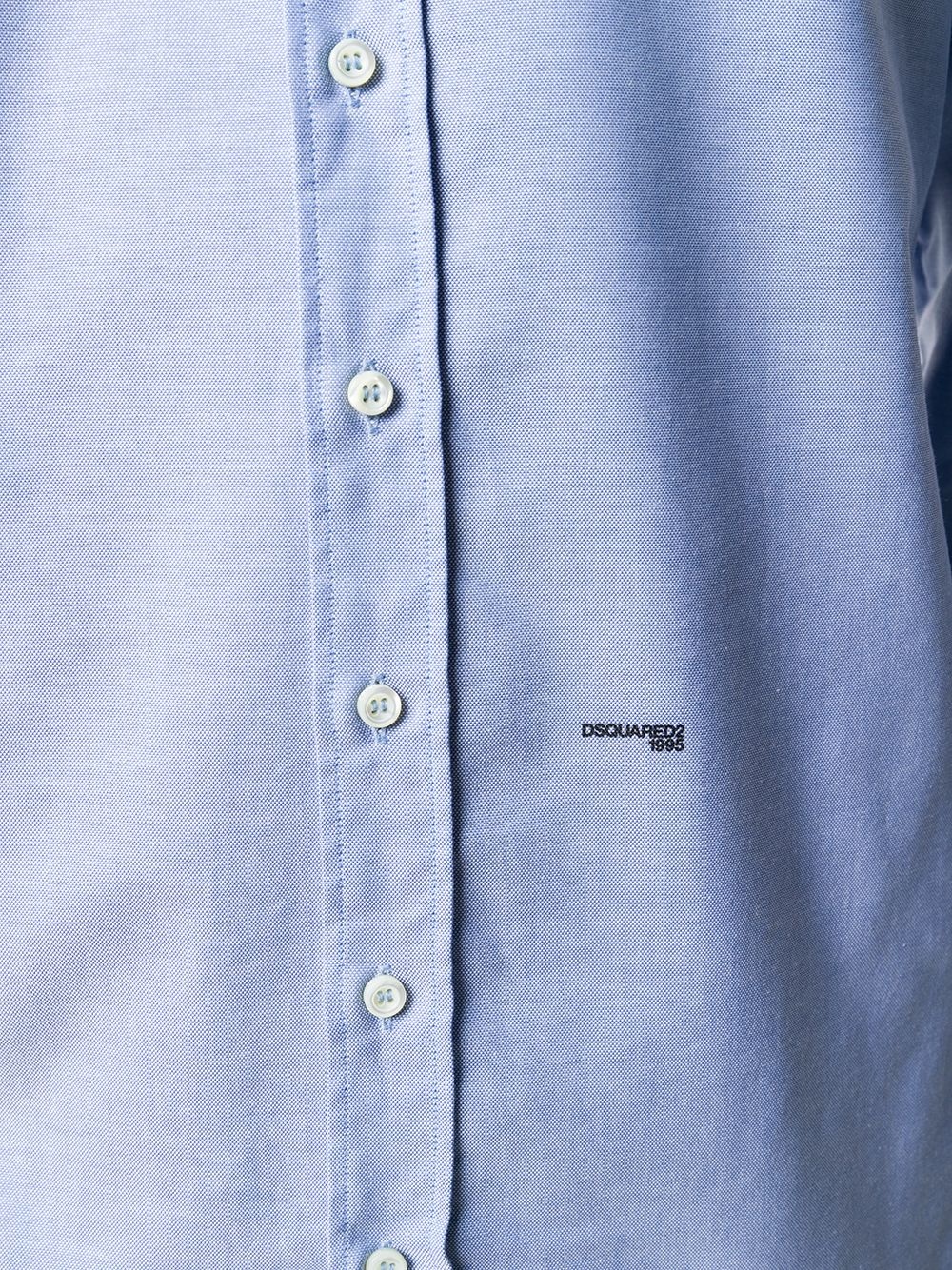 logo-embroidered button-down shirt - 5