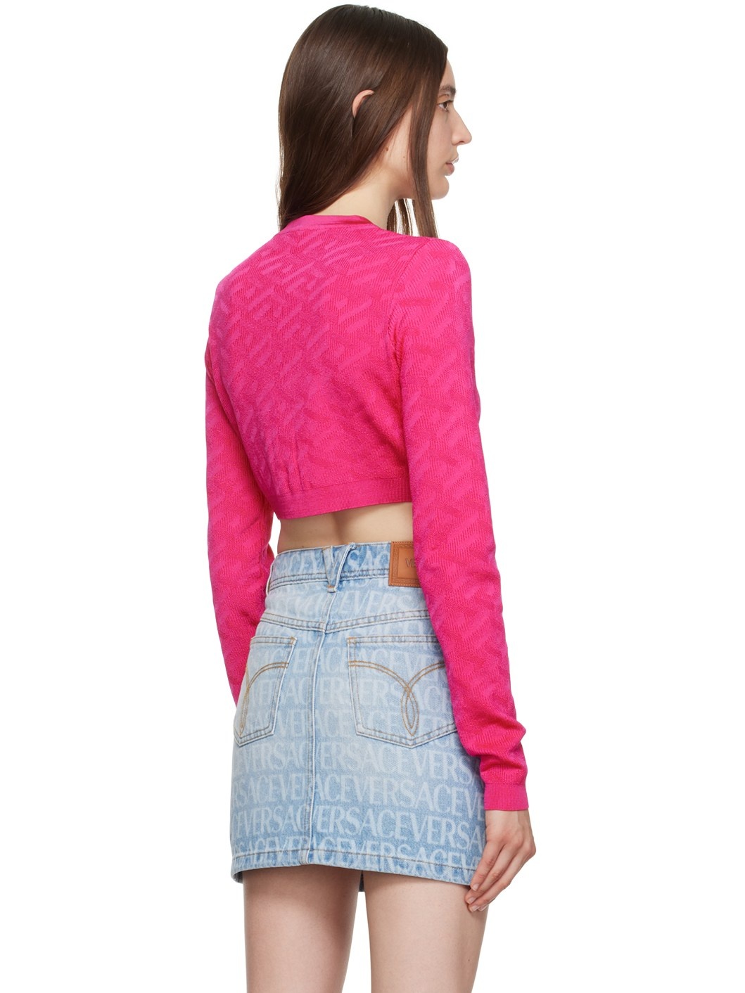 Pink 'La Greca' Cardigan - 3