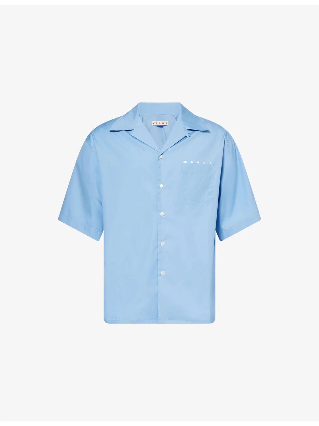 Logo-Print Camp-Collar Cotton Shirt - 1