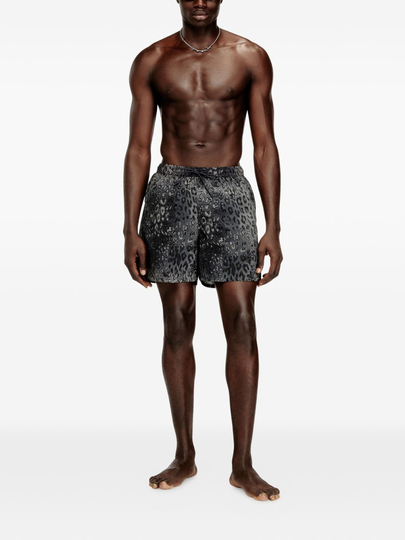 Diesel animal-print drawstring swim shorts outlook