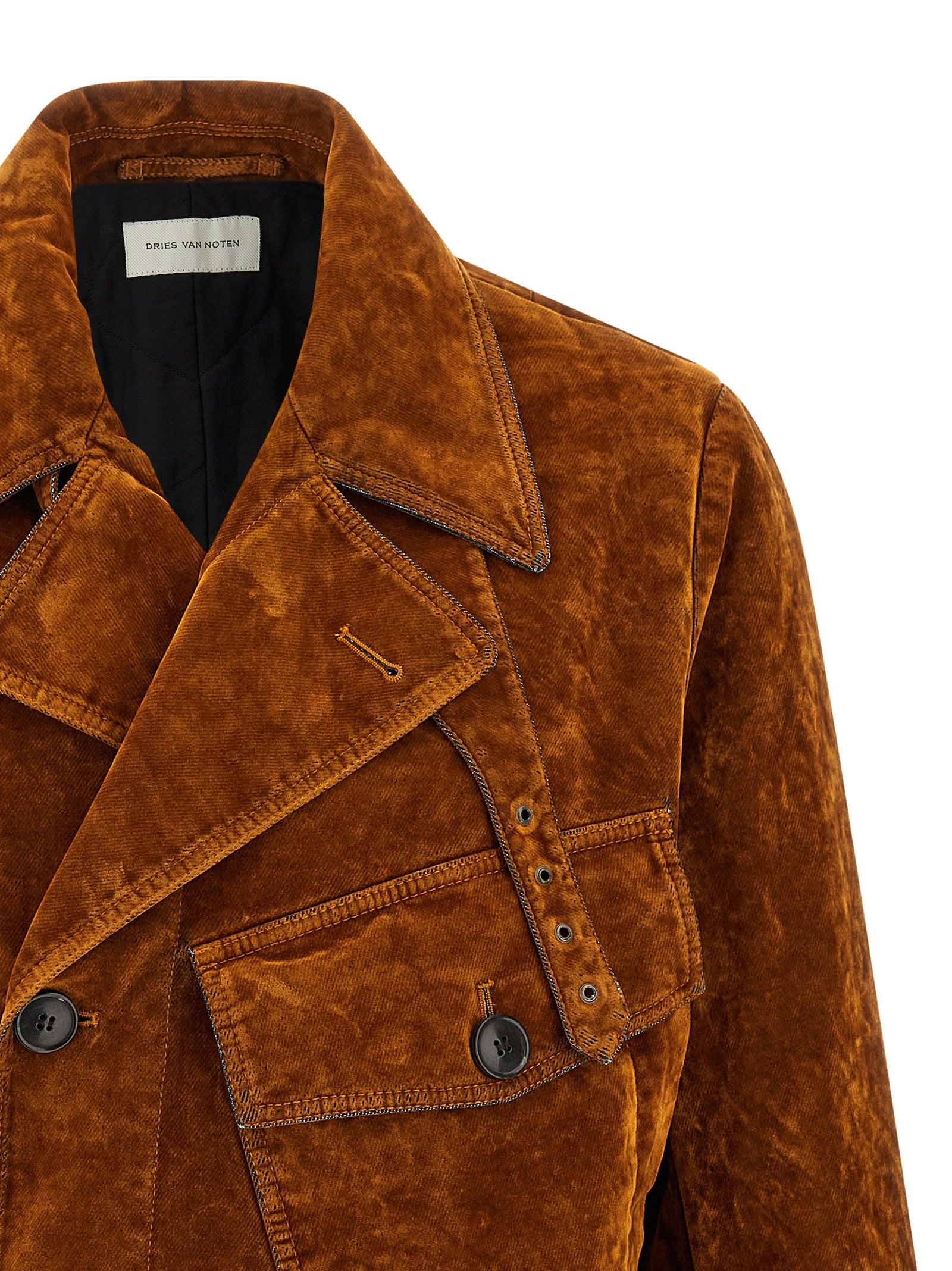 Velvet Biker Jacket Puffer Jackets Multicolor - 3