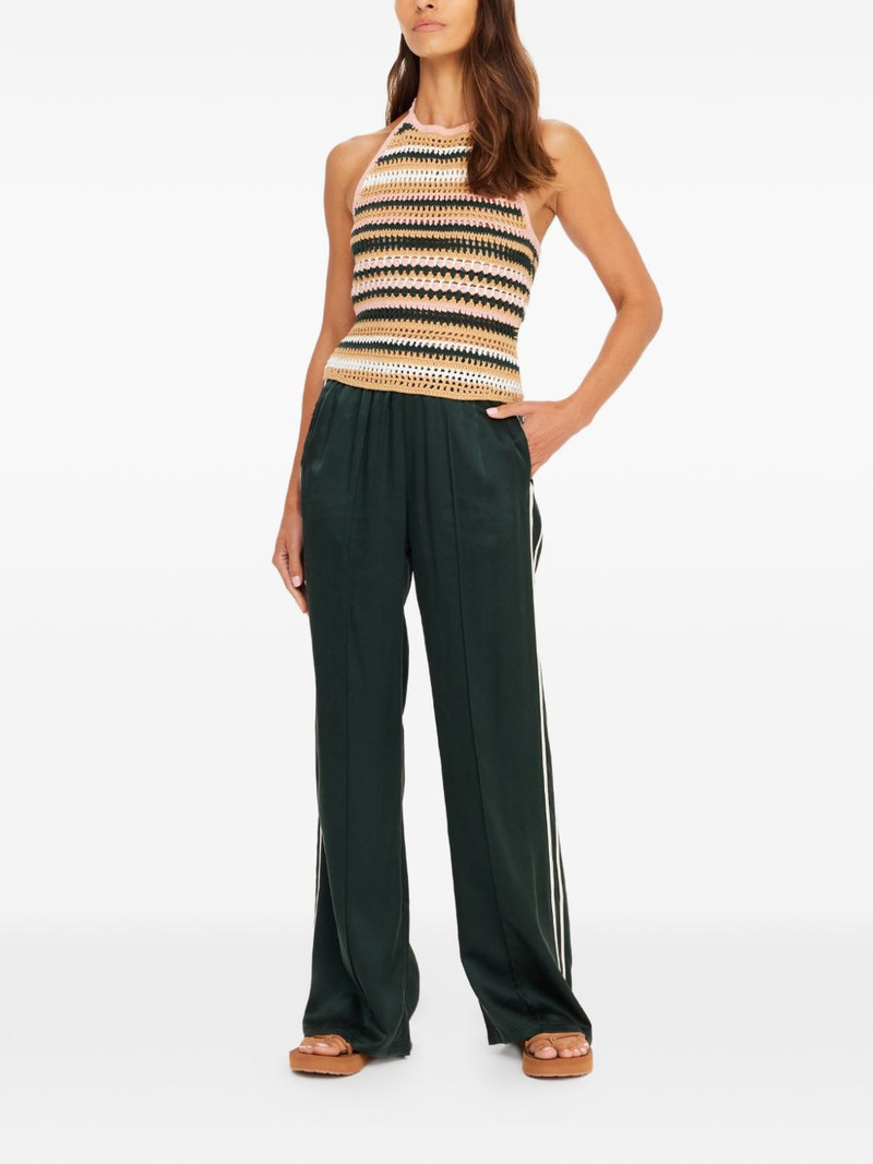 THE UPSIDE Bohemia Sal crochet striped halter-neck top outlook