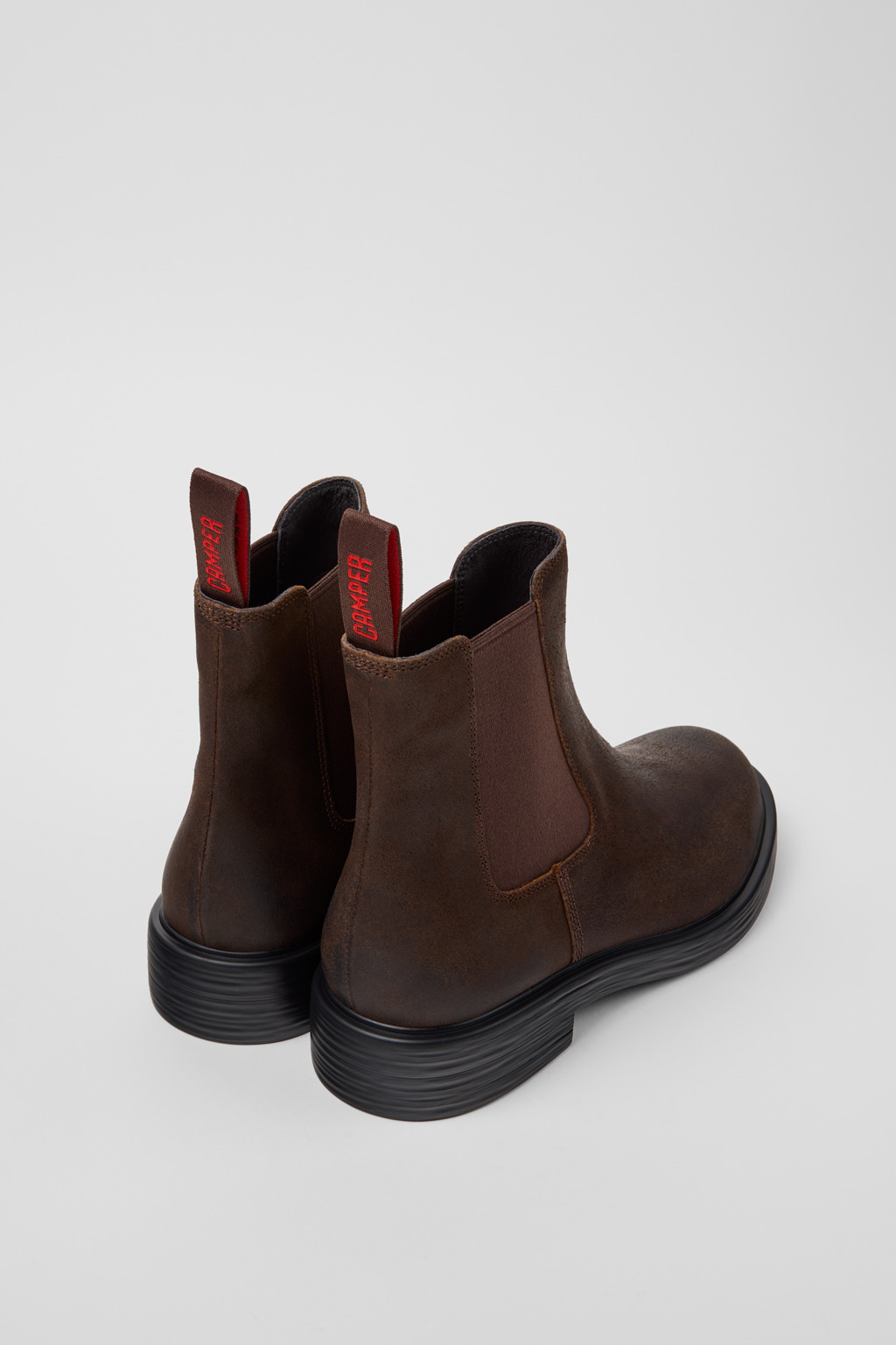 Brown Nubuck Ankle Boots for Men. - 4