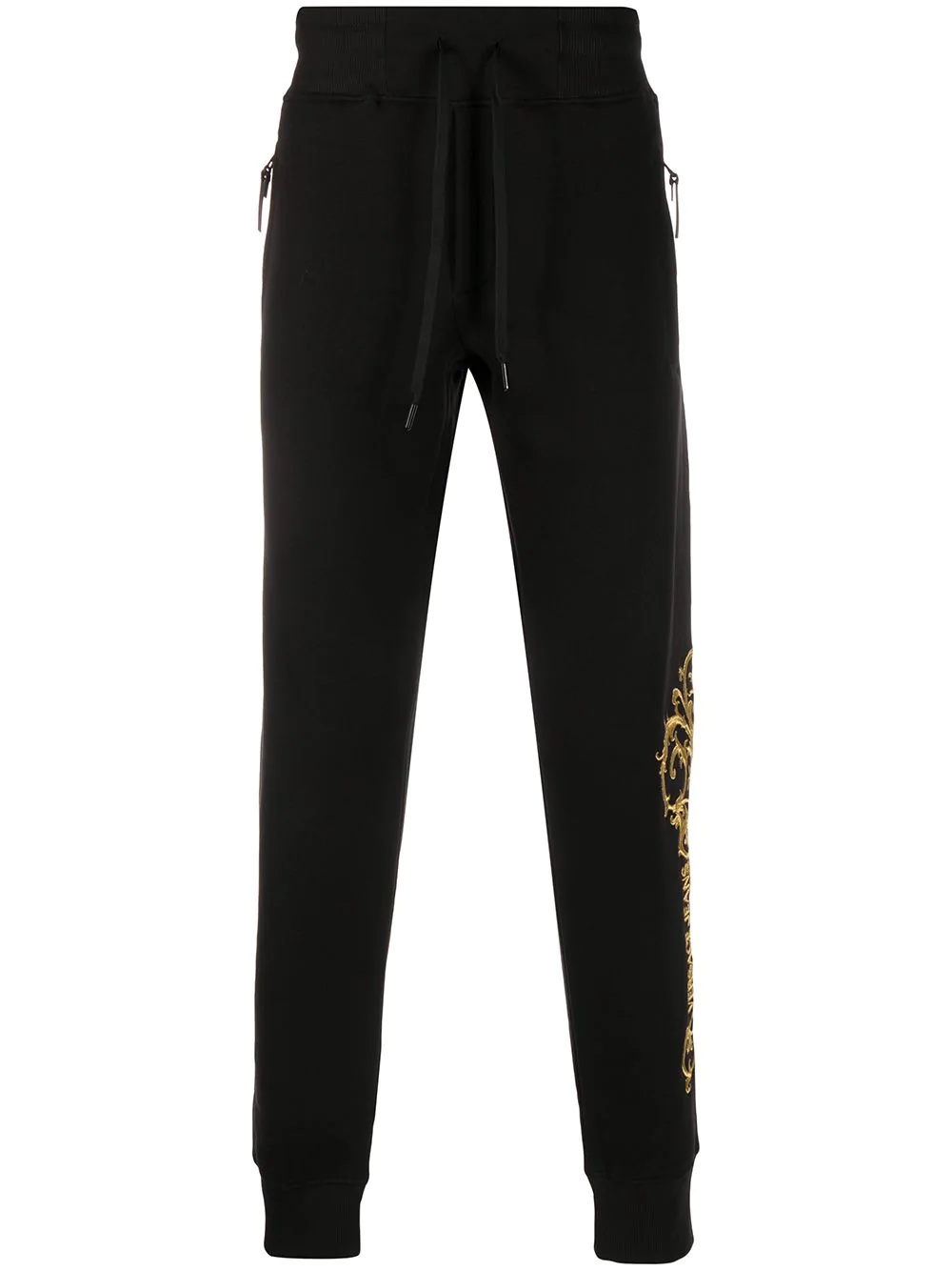 baroque-pattern print track pants - 1