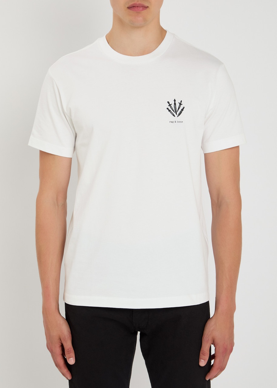 Rag & Bone Dagger Logo-embroidered Cotton T-shirt - 2