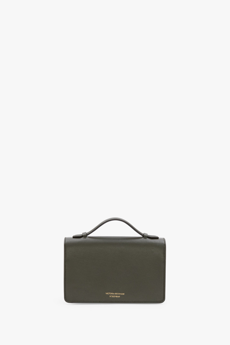 Victoria Beckham Mini Dorian Bag In Dark Olive Smooth Leather outlook