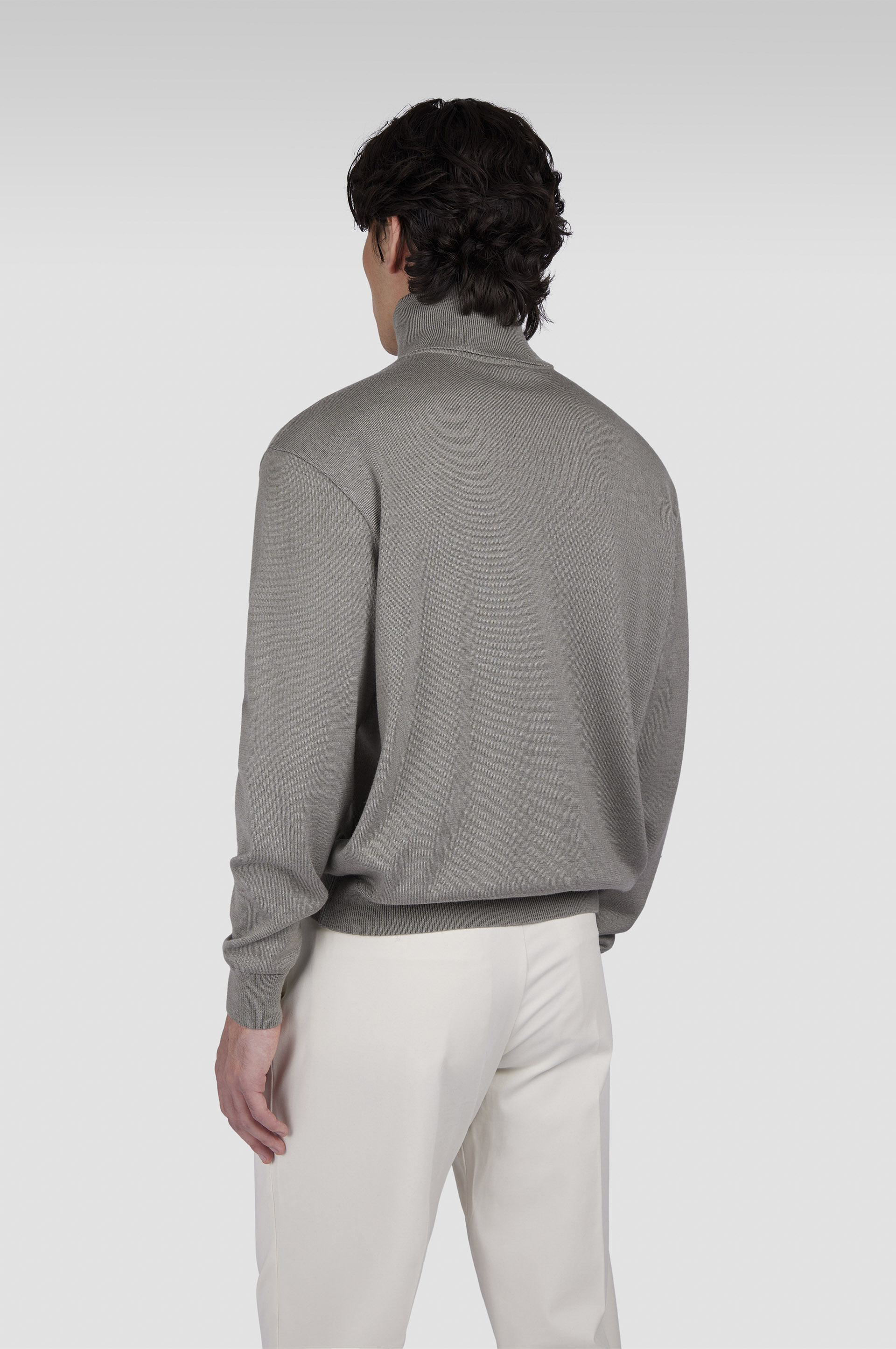WOOL AND SILK TURTLENECK SWEATER - 3