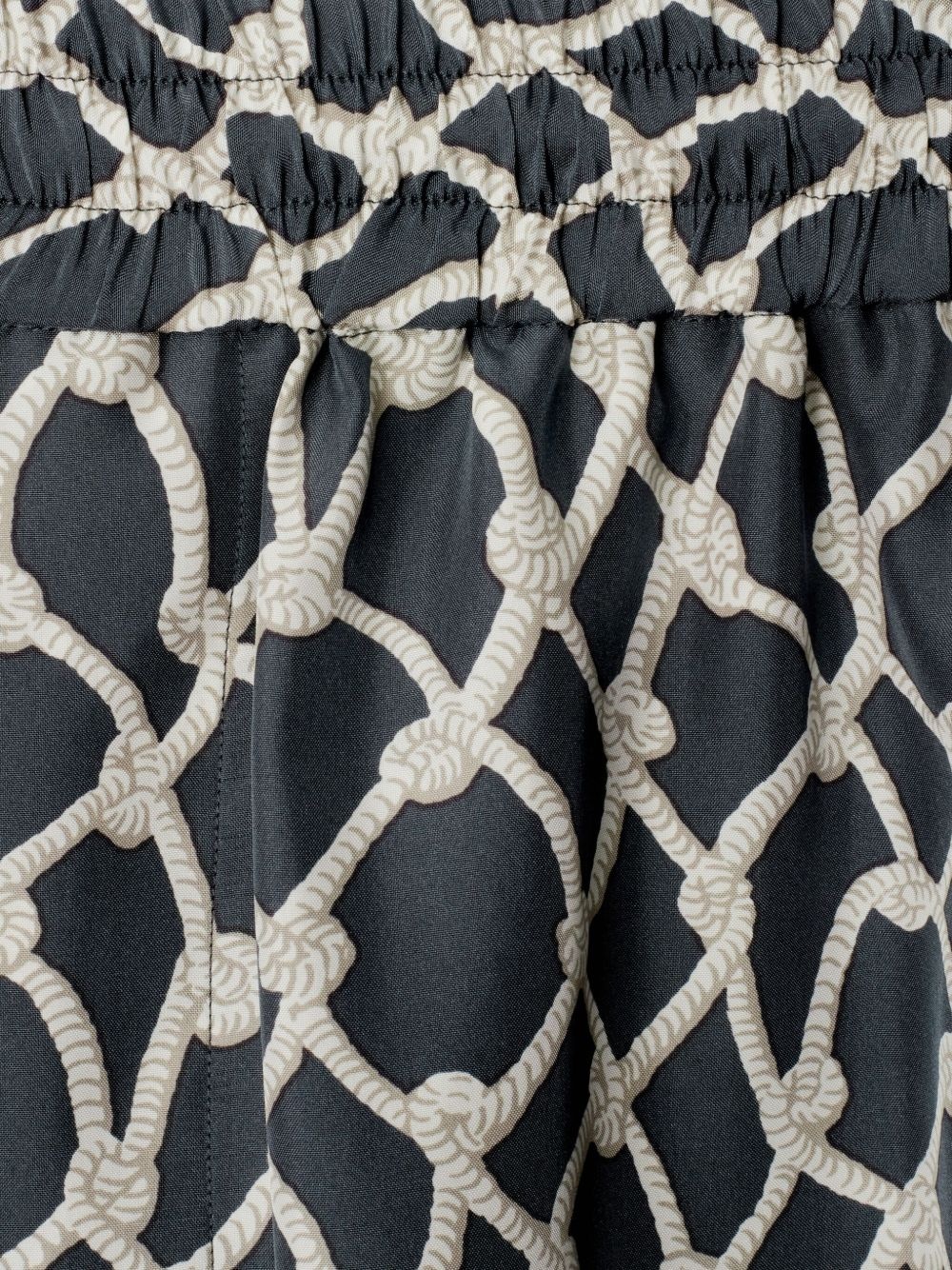 Knot-print silk shorts - 2