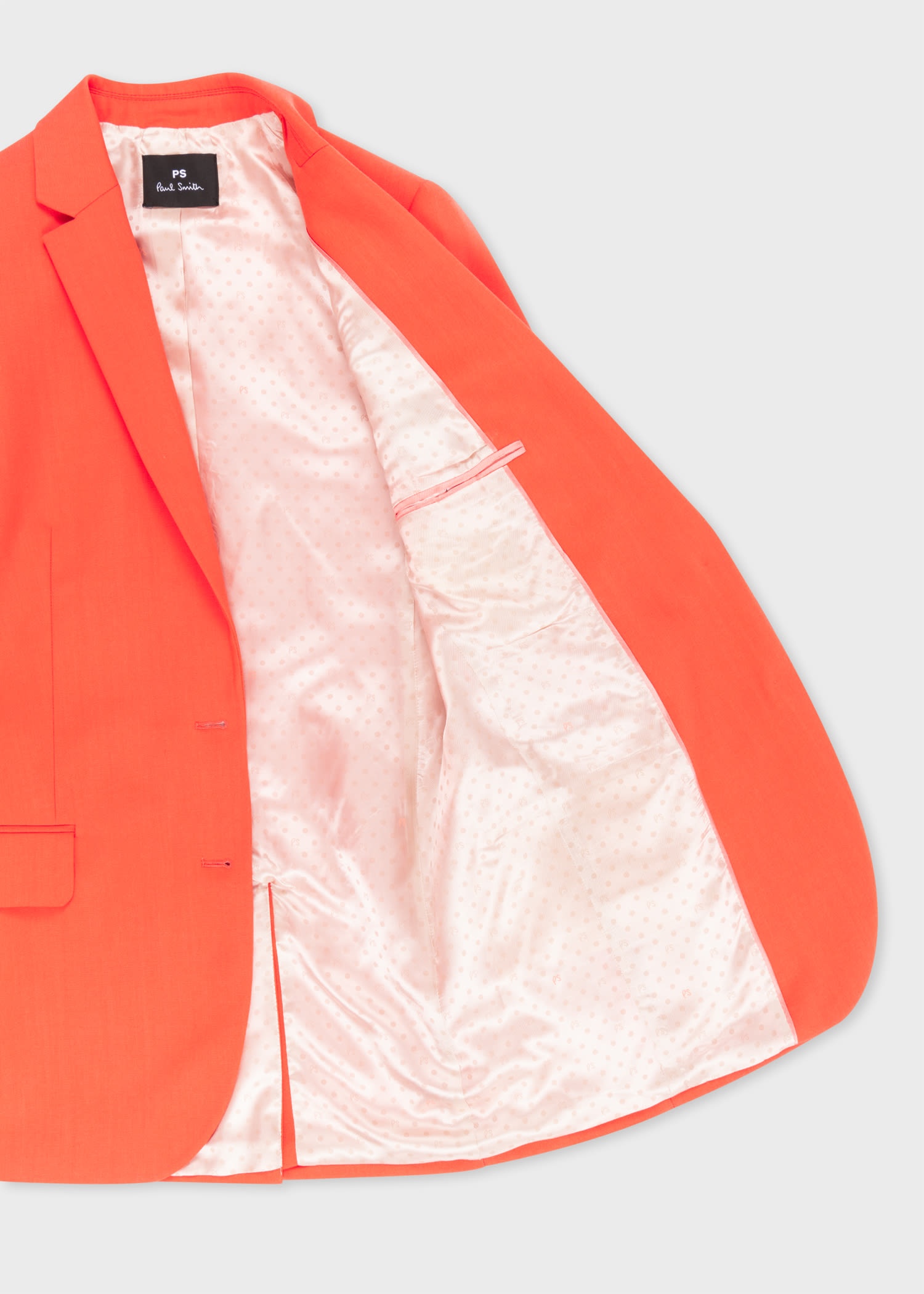 Orange Hopsack Wool Blazer - 2