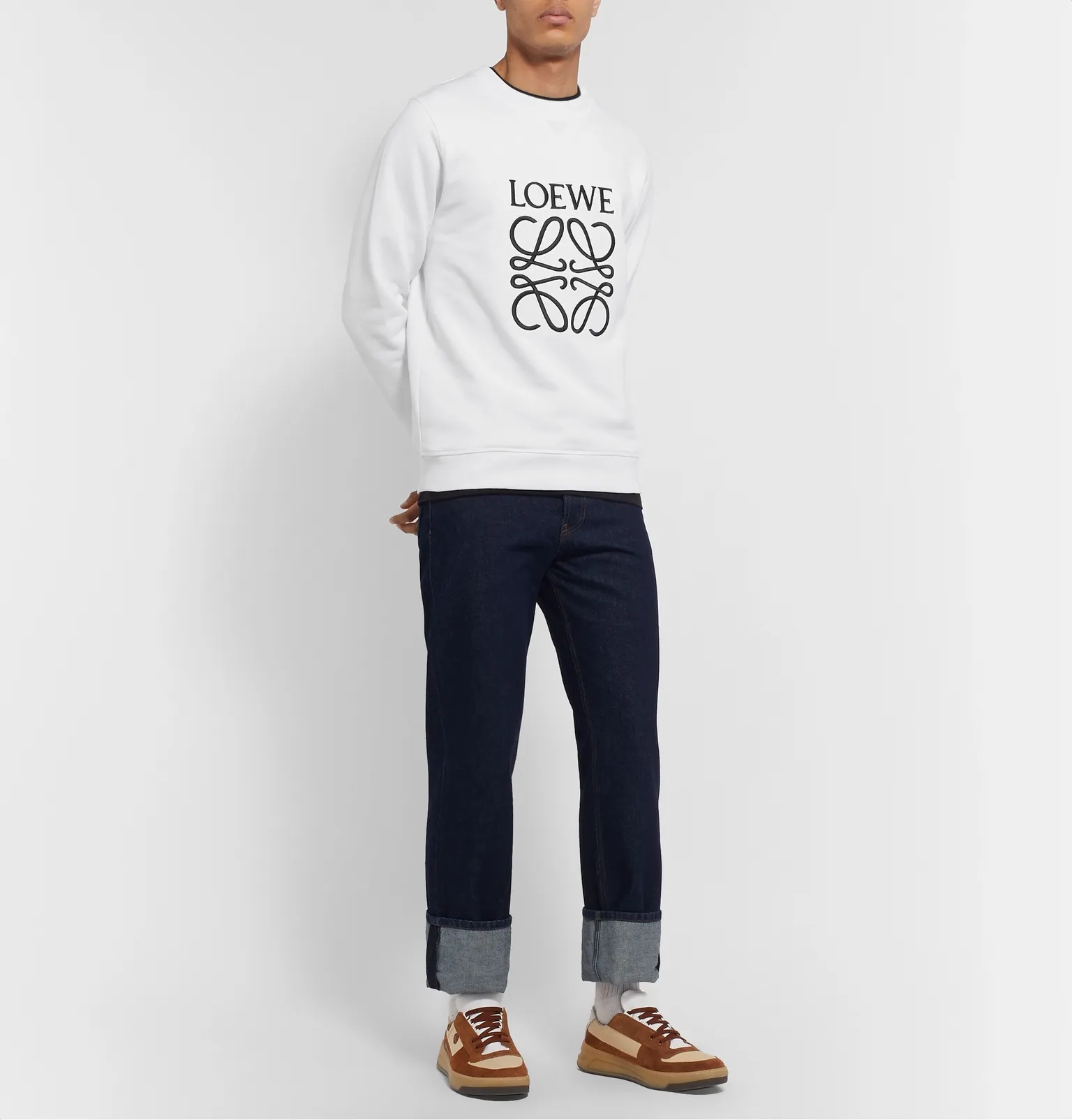 Slim-Fit Logo-Embroidered Loopback Cotton-Jersey Sweatshirt - 2