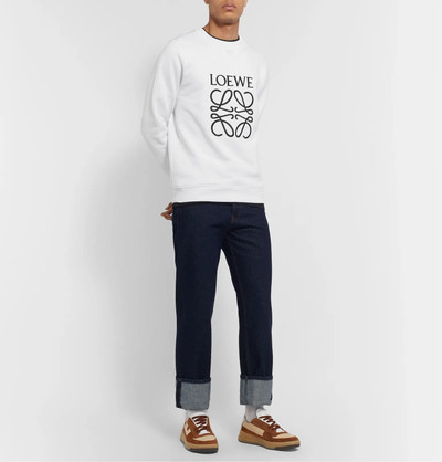 Loewe Slim-Fit Logo-Embroidered Loopback Cotton-Jersey Sweatshirt outlook