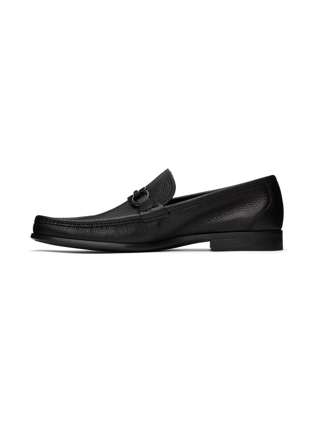 Black Gancini Ornament Loafers - 3