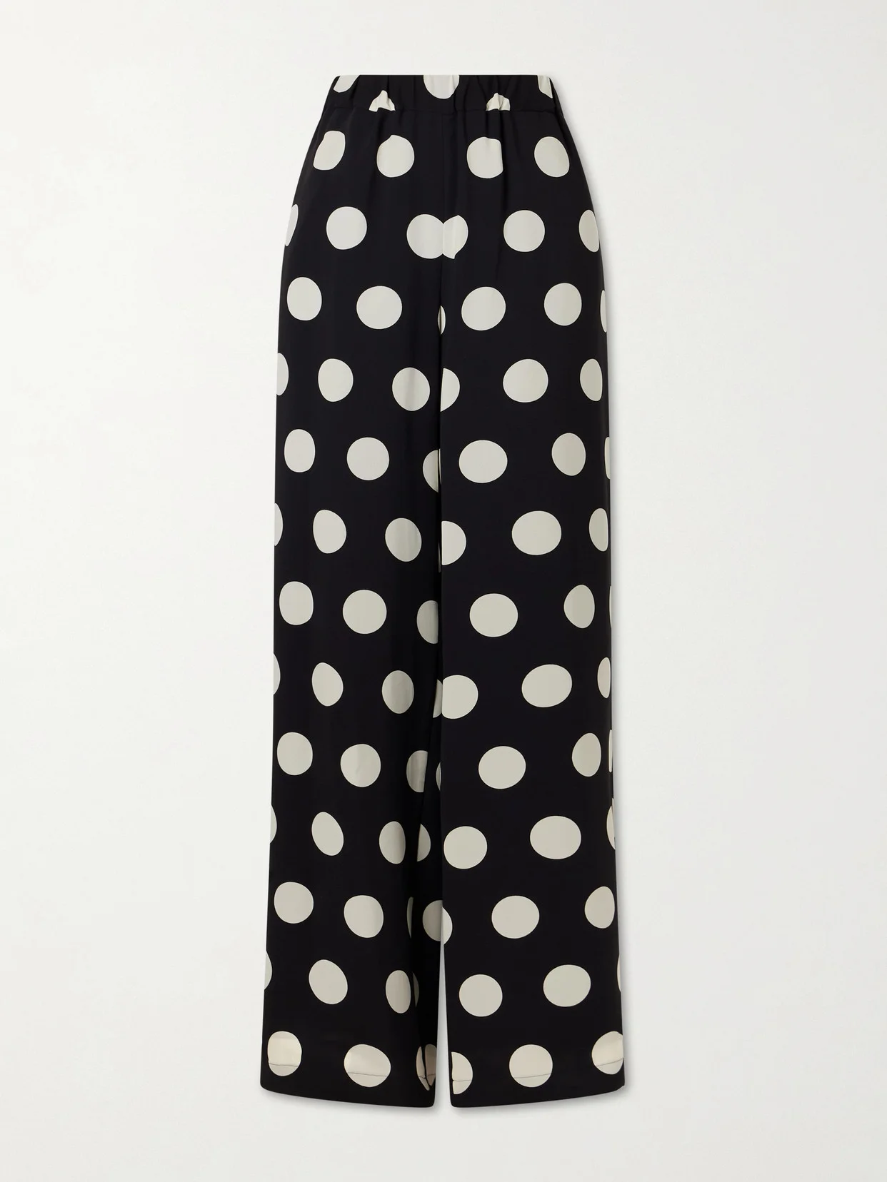 Polka-dot Georgette Wide-leg Pants - 1