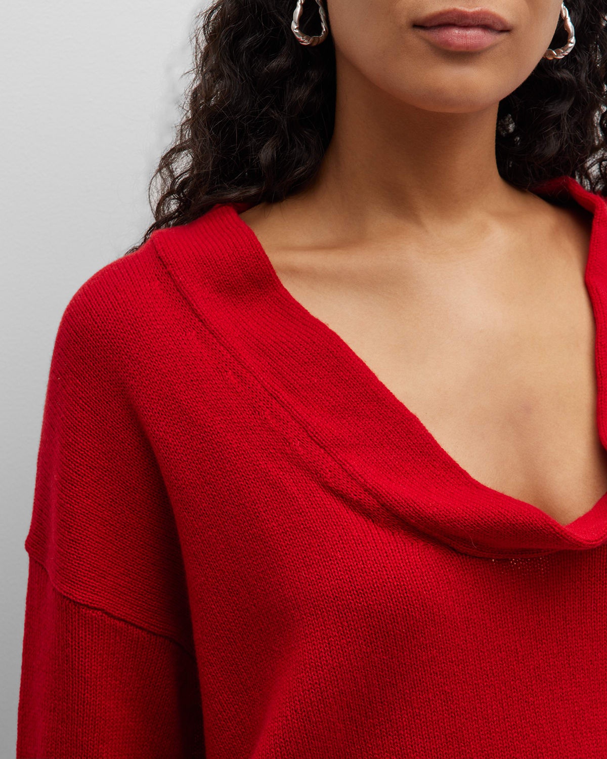 Cowl-Neck Cashmere Sweater - 7