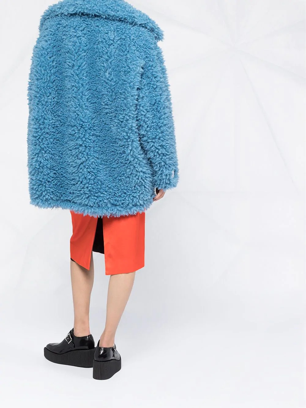 oversized textured open front coat - 6