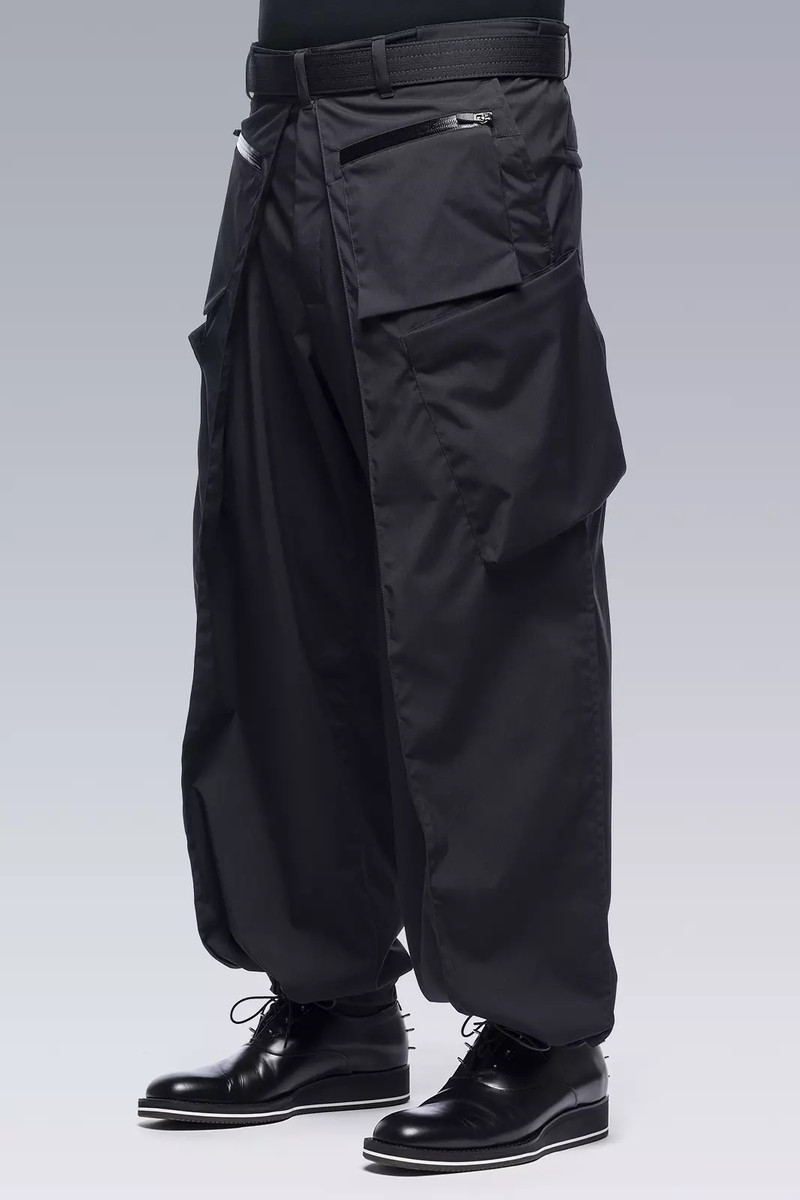 ACRONYM P45A-E Encapsulated Nylon Single Pleat Cargo Trouser Black