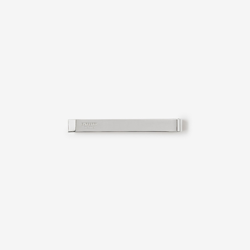 Burberry Check Detail Palladium-plated Tie Bar outlook