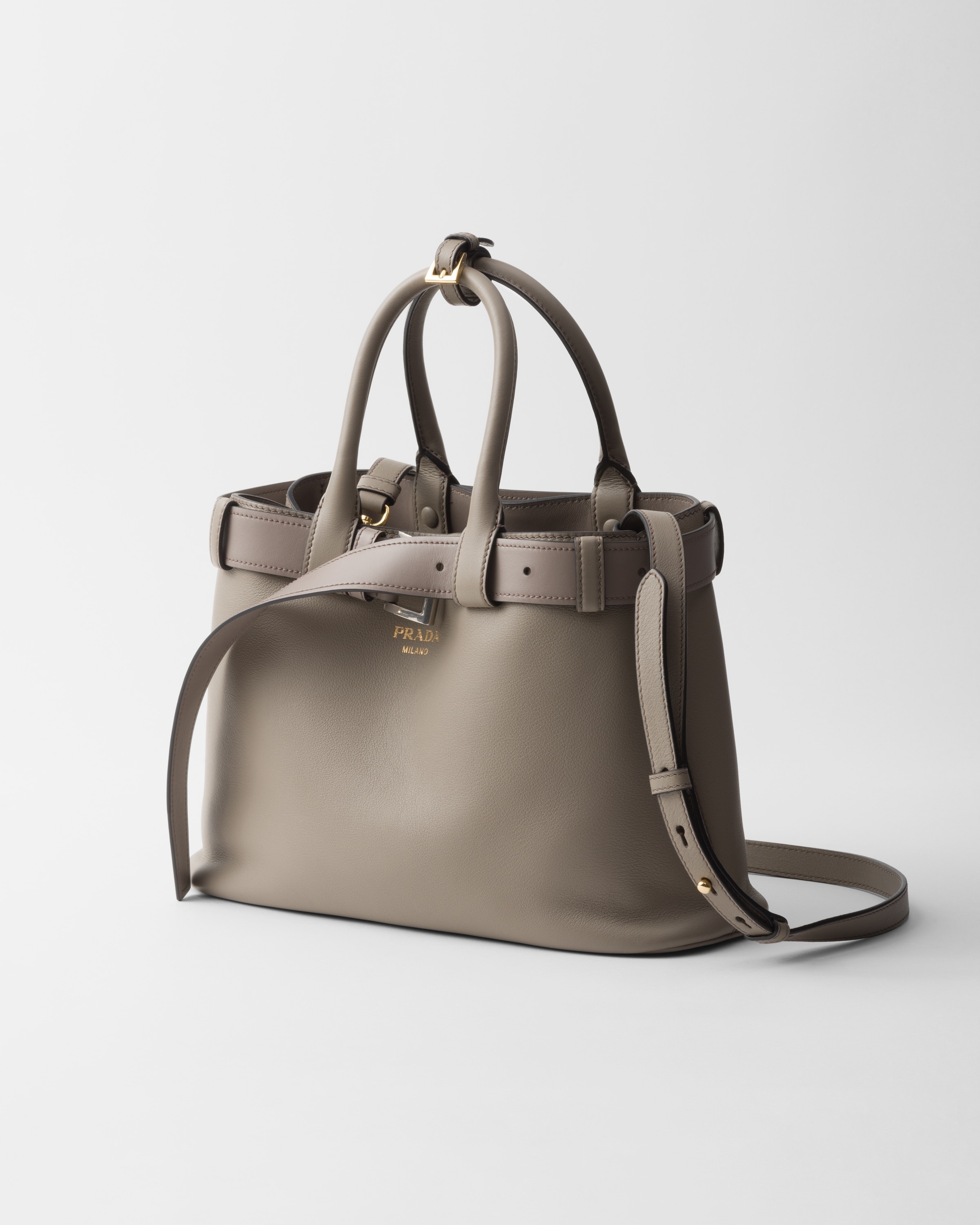 Prada Buckle medium leather handbag with belt - 2