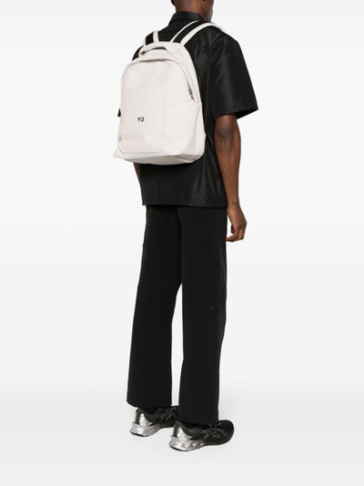 Y-3 Lux logo-print backpack outlook