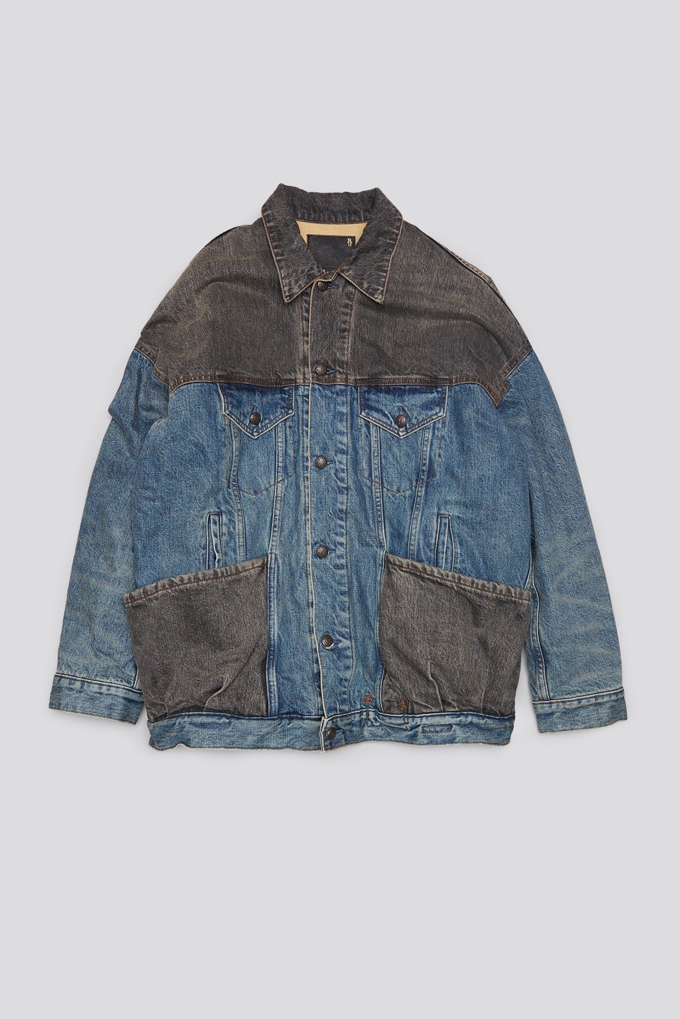 LACEY TRUCKER JACKET - DAWSON INDIGO COLOR BLOCK - 4