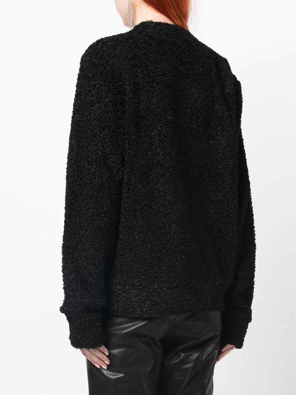 crew-neck brushed sweatshirt - 4