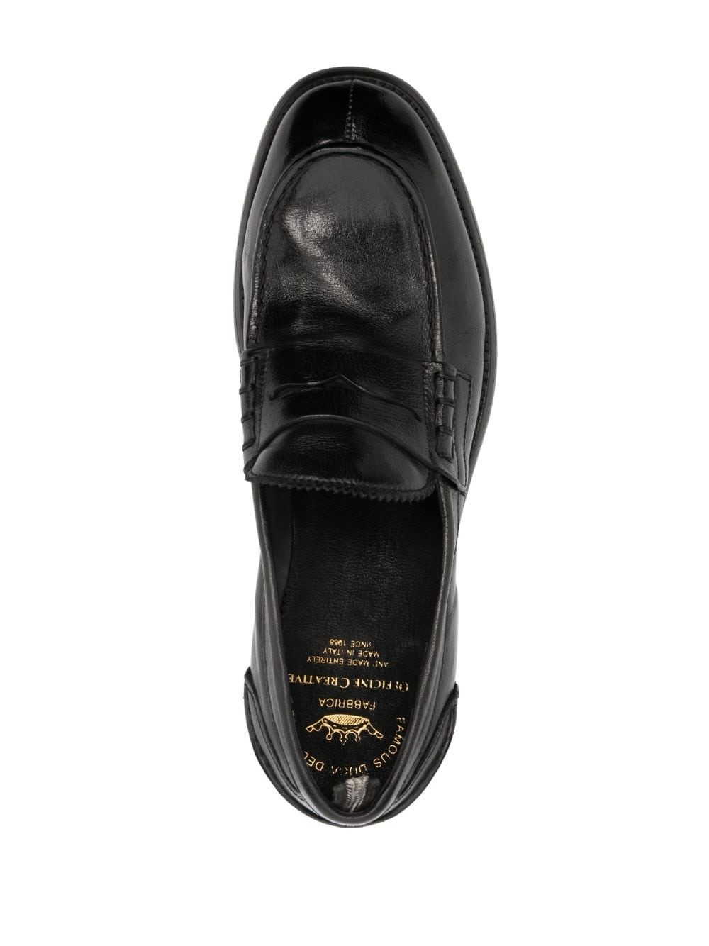 penny-slot leather loafers - 4
